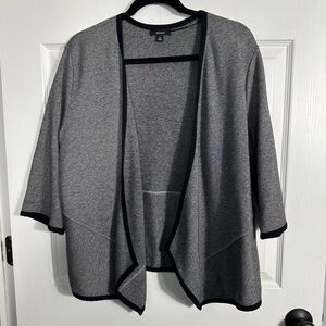 Alfani open front sweater, black/white, size XL, 3/4 slv, spring, layer, jacket